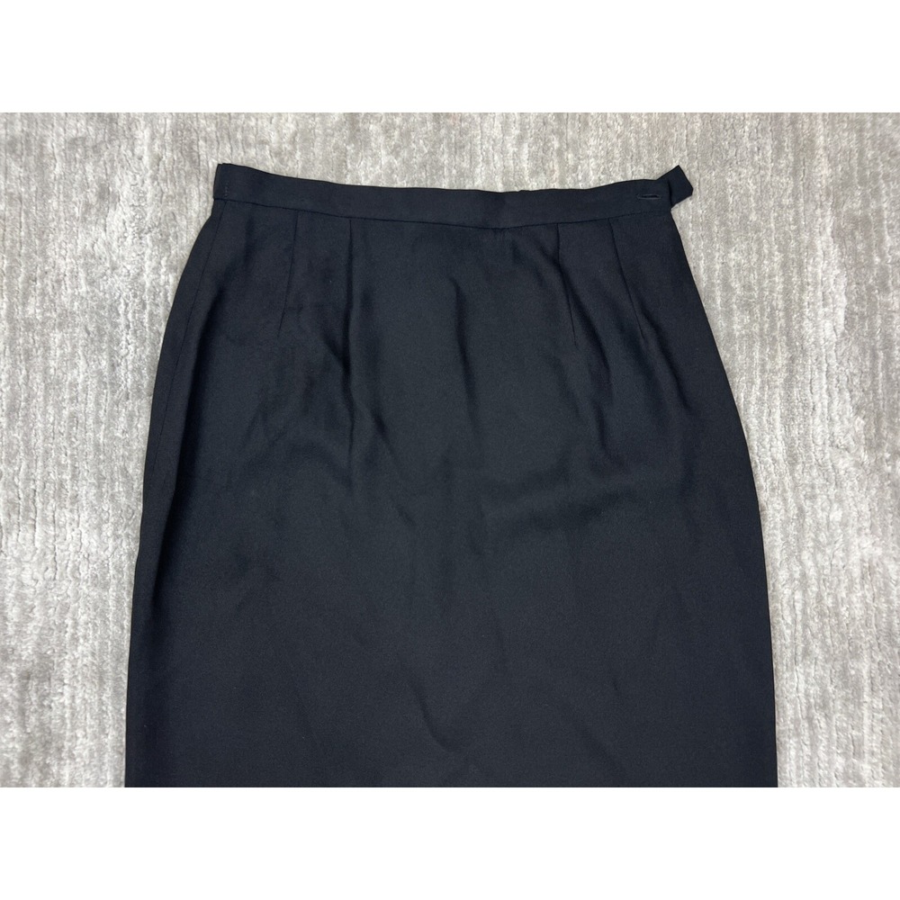 Morton Bernard Skirt Womens 6 Black Midi Pencil Straight High Waist Side Slit - Picture 2 of 10